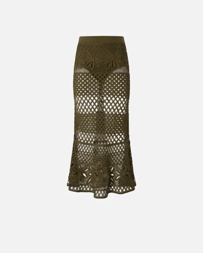 PINKO FANCY CROCHET-EFFECT LONG SKIRT