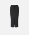 Pinko High-waisted Slit Midi Skirt In Black