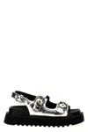 Pinko Open Toe Platform Sandals With Metallic Finish