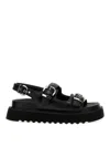 Pinko Open Toe Platform Sole Sandals 'kate 03' In Black