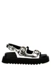 Pinko Open Toe Platform Sandals With Metallic Finish