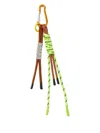 Pinko Logo-plaque Bag Charm In Multicolour