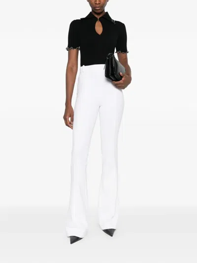 Pinko Keyhole-collared Polo Shirt In Black