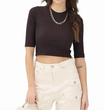 Pinko Kimberly Ribbed Cotton Cropped Sweater In Black