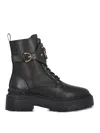 Pinko Mia 07 Leather Ankle Boots In Black