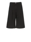 Pinko Knee-length Black Cotton Bermuda Shorts