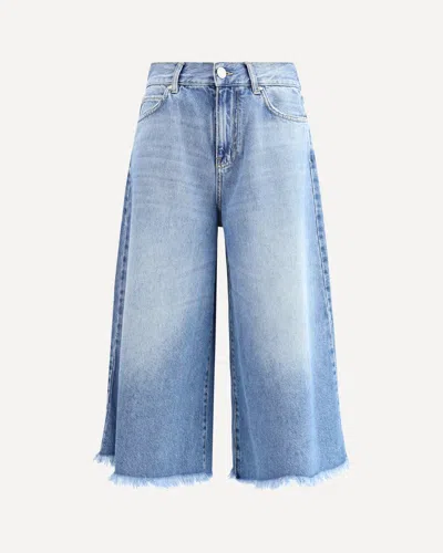 Pinko Knee-length Denim Shorts In Blue