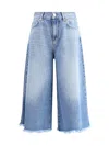 Pinko Knee-length Denim Shorts In Blue
