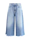 Pinko Knee-length Denim Shorts In Blue