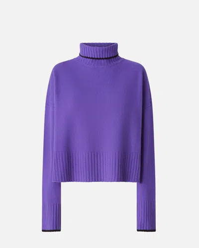 Pinko Knit Polo-neck Sweater In Yellow