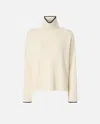 Pinko Knit Polo-neck Sweater In Neutral