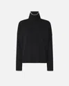 Pinko Knit Polo-neck Sweater In Black