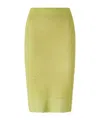 Pinko Knitted Midi Skirt In Green
