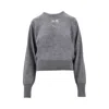 Pinko Knitted Sweater With Love Birds Logo In Gray