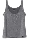 Pinko Knitted Tank Top In Grey