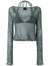 Pinko Knitted Top In 绿色