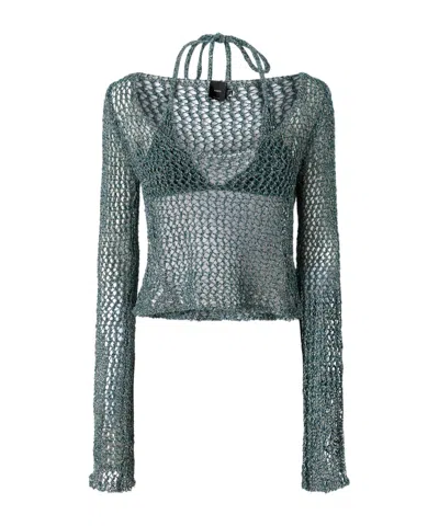 PINKO PINKO HALTERNECK TRIANGLE-CUP KNITTED TOP
