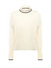 Pinko Falkland Pimped Neck Turtleneck Sweater In Neutral