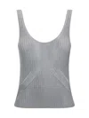Pinko Noha Canotta Tank Top In Gray