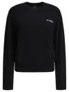 Pinko Wool And Cashmere Logo Sweater In Black
