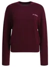 Pinko Wool And Cashmere Logo Sweater In Red