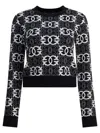 Pinko Gypsies Cropped Sweater Black/white In Black
