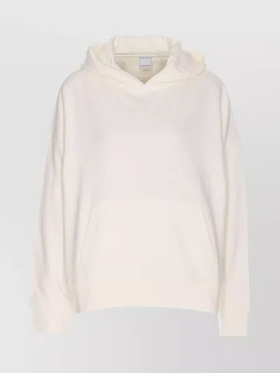 Pinko Knitwear With Hood Detail And Kangaroo Pocket In White