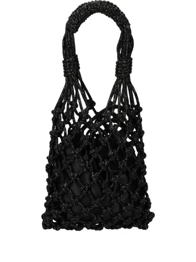 Pinko Knotted Shoulder Bag In Black
