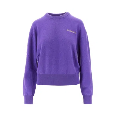 Pinko L And Cashmere Sweater With Logo