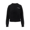 Pinko Love Bird Motif Black Sweater With Round Neck And Long Sleeves In Black