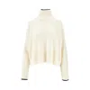 Pinko L And Cashmere Turtleneck Sweater In White