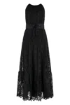 Pinko La Cura Broderie Anglaise Dress In Black