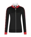 Pinko Lace Decorative Zipper Casual Jacket In Black