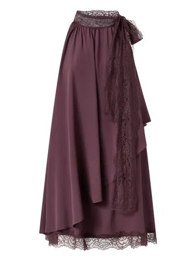 Pinko Lace-detailed Mini Dress In Red