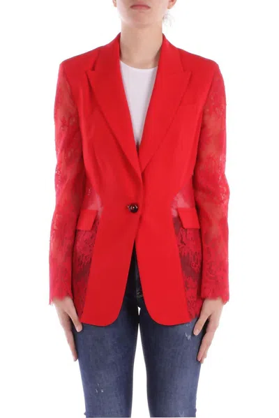 Pinko Lace Detailed Single-breasted Blazer
