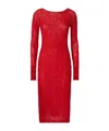 Pinko Slim-fitting Lace Dress With Open Back