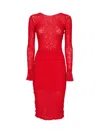 Pinko Slim-fitting Lace Dress With Open Back