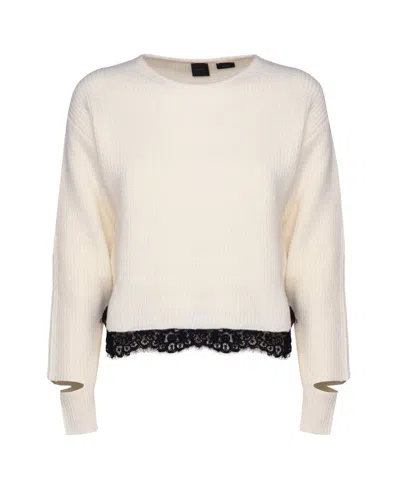 PINKO LACE HEM CUT-OUT JUMPER