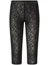 Pinko Knee-high Leggings In Stretch Lace In Schwarz