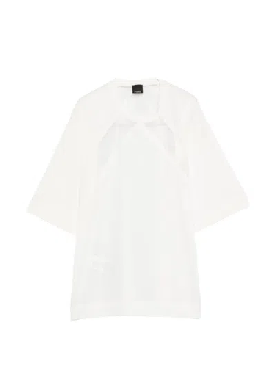 Pinko Lace Panel T-shirt In White