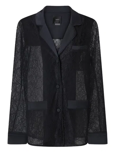 Pinko Lace-panelled Jacket In Black