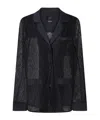 Pinko Lace And Satin Jacket In Black