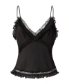 Pinko Lace-panels Tank Top In Black