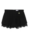Pinko Lace-trim Shorts In Black