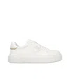 Pinko Chaussures De Tennis En Cuir Avec Semelle Plateforme In White
