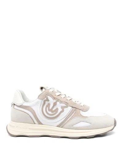 Pinko Colourblock Sneakers In Neutrals