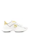 Pinko Perforated Ariel Sneakers With Bird Logo In White