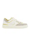 Pinko Casual And Elegant Beige Leather Sneakers Mandy 10 In White