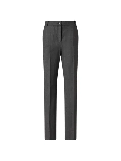 Pinko Tailored Straight Leg Pants Belt Loops In Gray