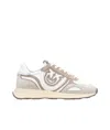 Pinko Sand And White Sneakers In Gray